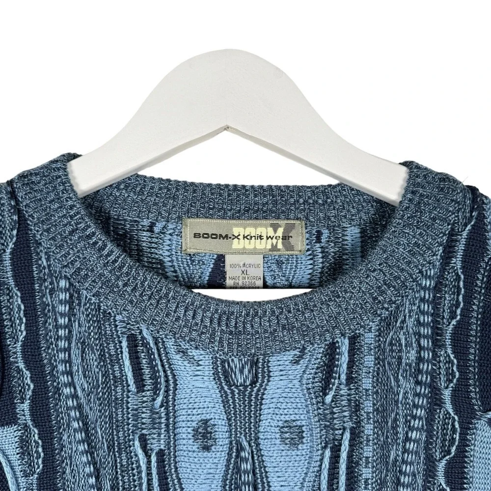 Vintage Y2K Boom X Knitwear Sweater - Men's XL - Coogi Style Cosby